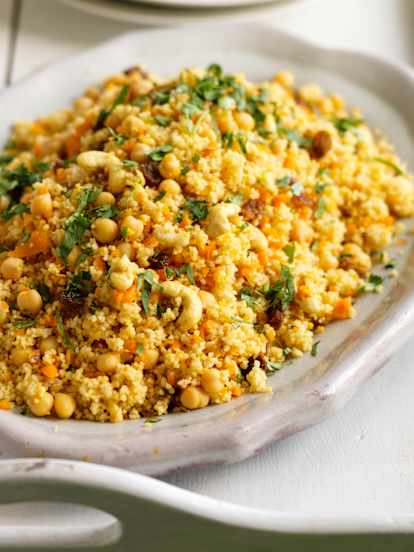 Curried Couscous, Carrot and Chickpea Salad