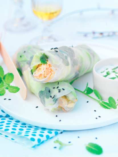 Rouleaux de printemps au chèvre frais