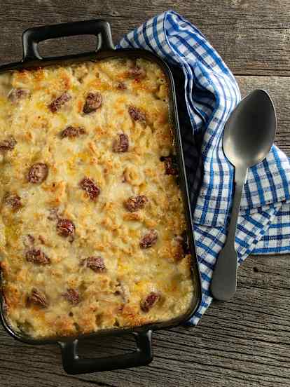 Spicy Sausage Macaroni and Cheese