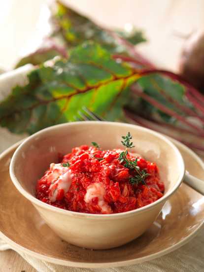 Beetroot, Thyme and Goat's Cheese Risotto
