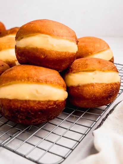Berlines con crema pastelera