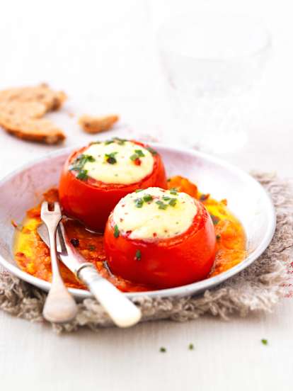 Tomates soufflées à la ricotta