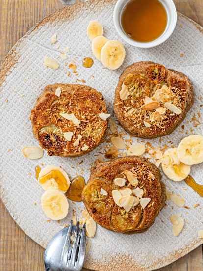 Bananen-Pancakes mit Dinkel und Buchweizen