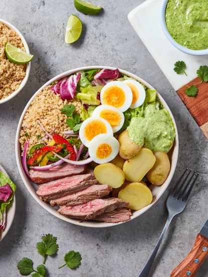 Peruvian Steak Bowl with Aji Verde