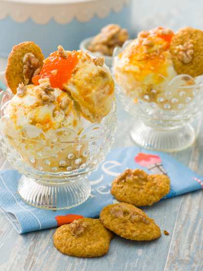 Helado de carrot cake