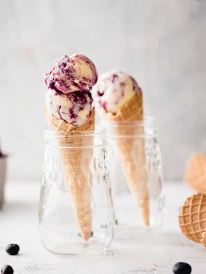 Helado de Cheesecake con mora azul TM6