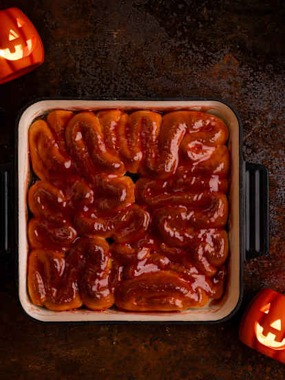 Ciasto halloweenowe "wnętrzności"