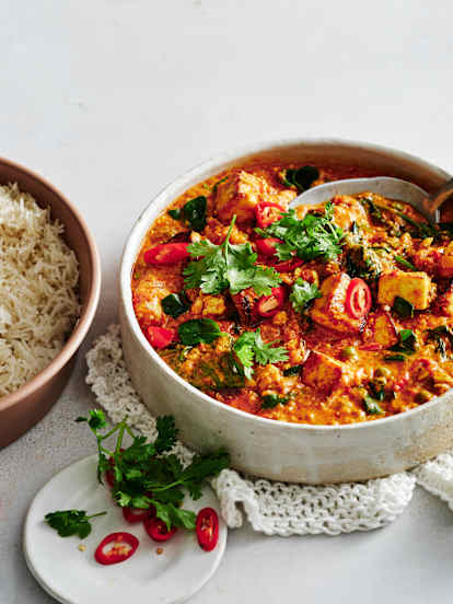 Paneer masala & steamed rice