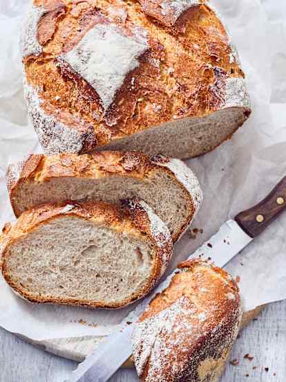 Τραγανό ψωμί με γιαούρτι
