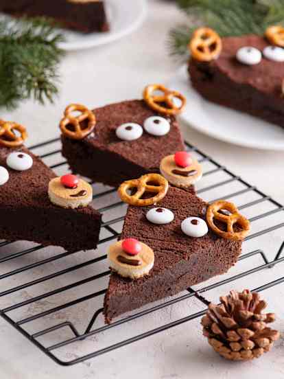 Reniferki z pomarańczowego brownie