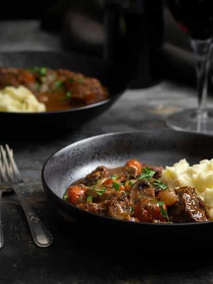 Beef cheek Bourguignon