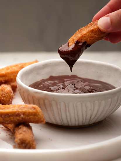Churros with Chocolate Coconut Ganache