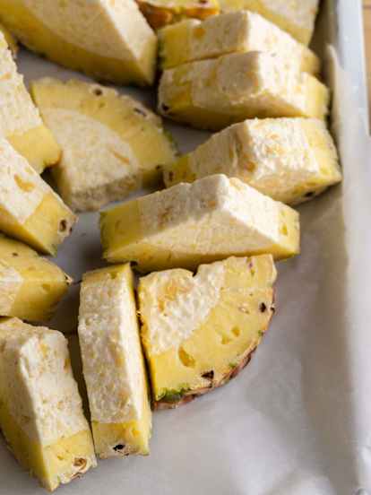 Coconut Pineapple Ice Cream Slices