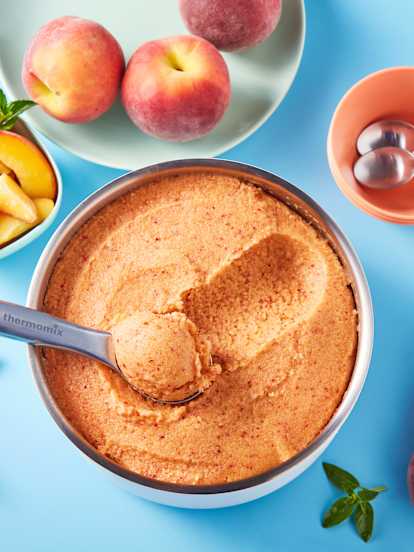 Basil Peach Sorbet