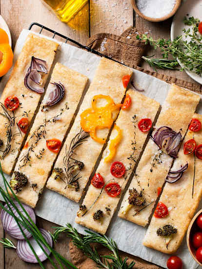 Bloemige Focaccia