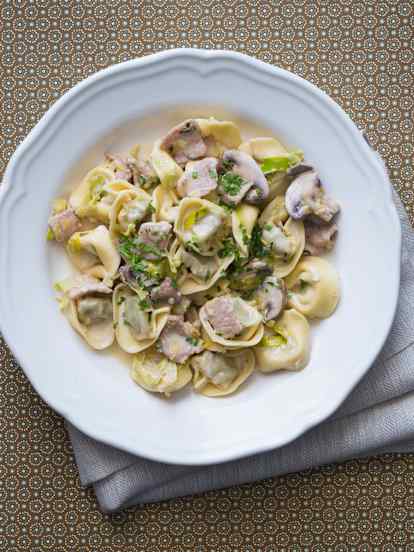 Pasta met Champignons en Spek