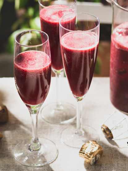 Cóctel de frutos rojos con cava