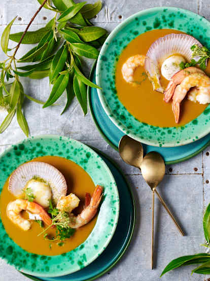 Prawn bisque with lemon myrtle (TM6, Andrew Fielke)