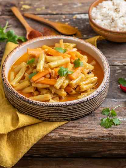Fasolka szparagowa z curry