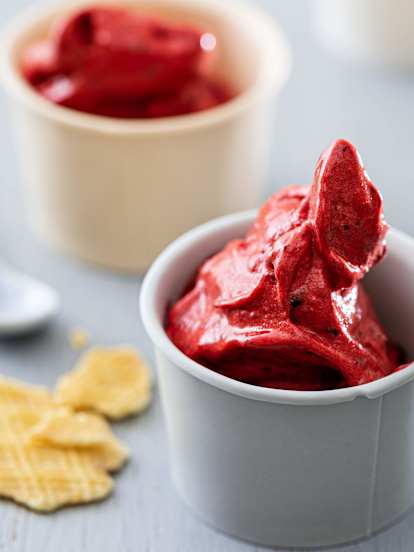 Mousse vegana di ciliegie