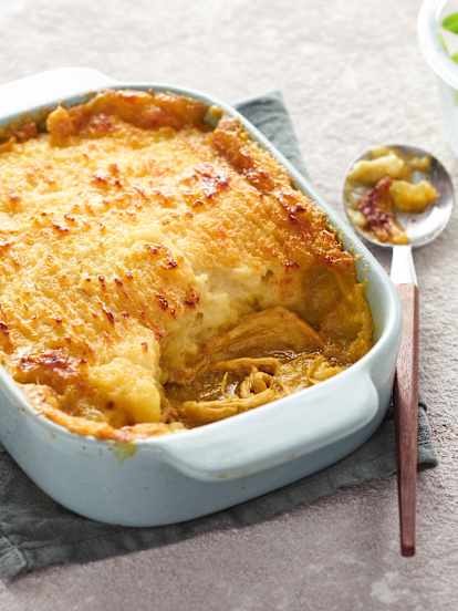 Parmentier de poulet au curry