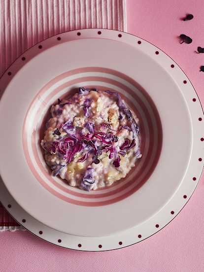 Risotto cavolo cappuccio viola e Gorgonzola
