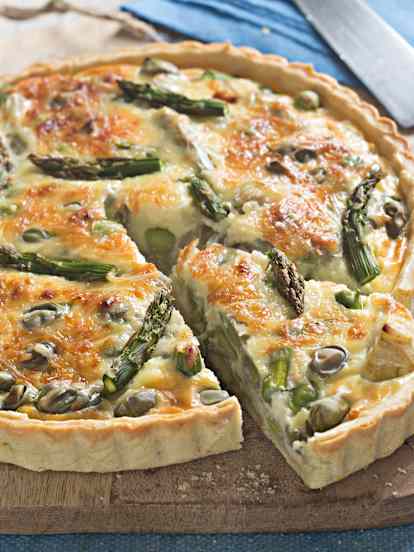 Quiche con verduras de primavera
