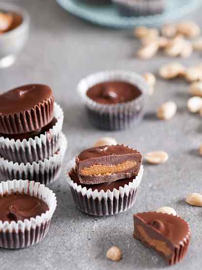 Čokoládové košíčky s arašídovým máslem