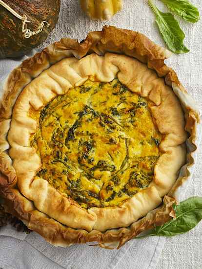 Quiche di zucca ed erbette