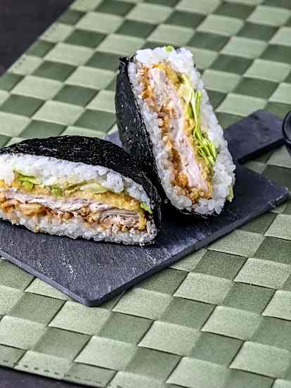 Chicken Katsu Rice Sandwich (Onigirazu)