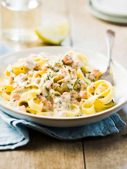 Tagliatelle au saumon fumé