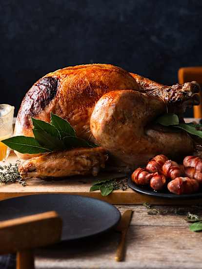 Keto Roast Turkey with Pancetta, Lemon and Herb Cream