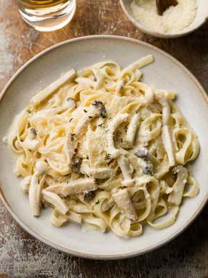 Creamy Truffled Mushroom Tagliatelle - Tagliatelle con crema di funghi tartufata