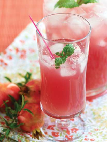 Suco de romã com gengibre