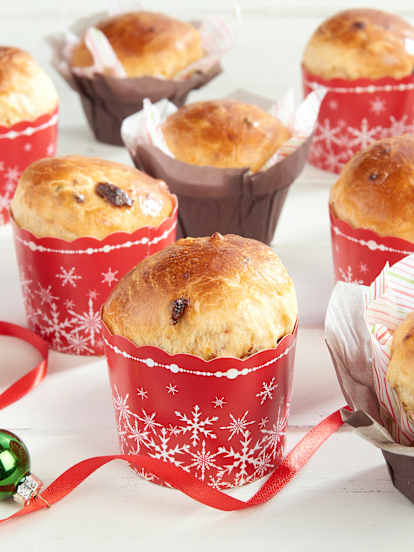 Mini Ginger and Cherry Panettones