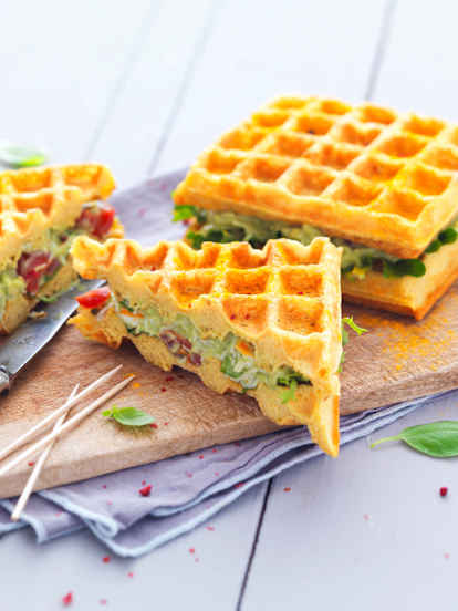Gaufres façon club sandwich