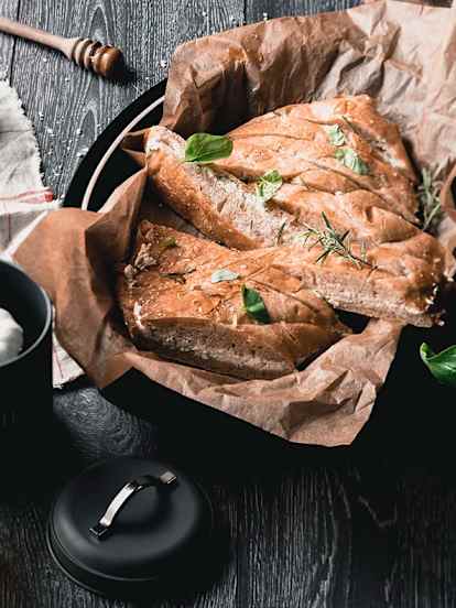 Lookbrood met Geitenkaas en Honing