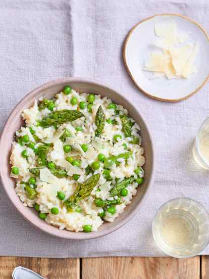 Risotto aux asperges et petits pois