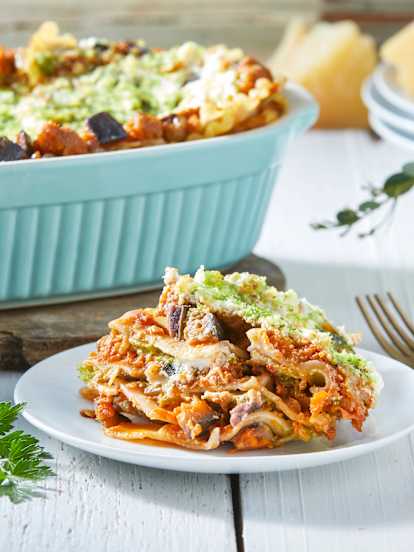 Steamed Eggplant and Ricotta Lasagna