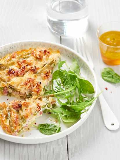 Quiche sans pâte aux haricots verts et pommes de terre