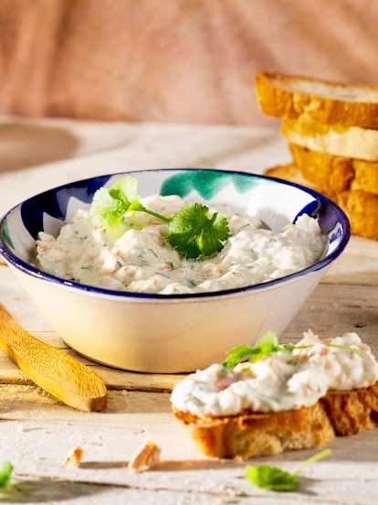 Dip cremoso de langostinos