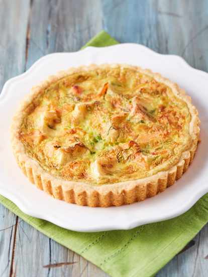 Smoked Salmon and Brie Quiche