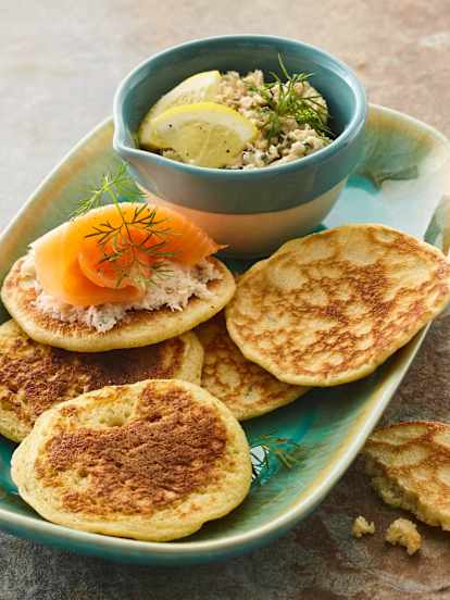 Blinis au citron et à l'aneth