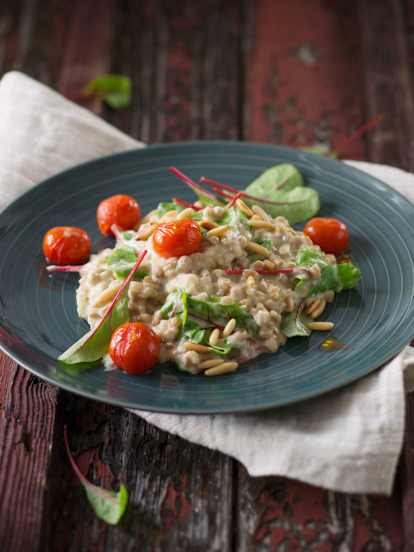 Dinkelrisotto mit Mangold (vegan)