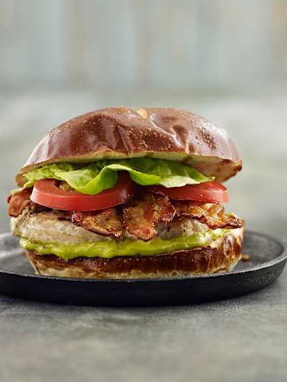Turkey, Bacon and Avocado Burgers