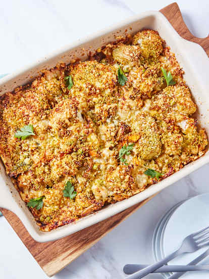 Cauliflower Artichoke Cheese Bake