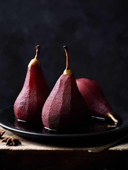 Slow-cooked Pears in Red Wine