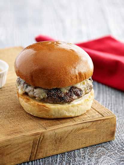 Oven Mushroom and Beef Burger
