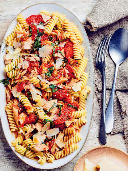 Fusilli au thon et au basilic