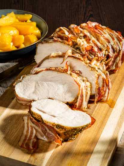 Στήθος γαλοπούλας με μπέικον και πατάτες